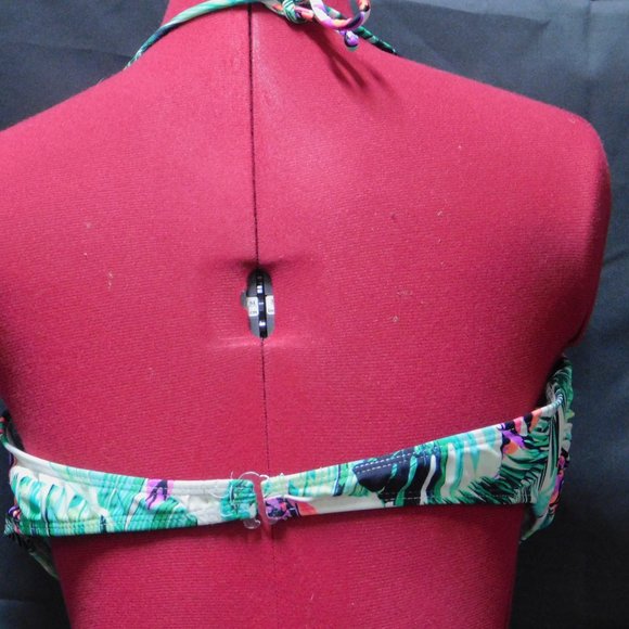 No Boundaries bikini Bra top leaf/fern pattern - Picture 3 of 6